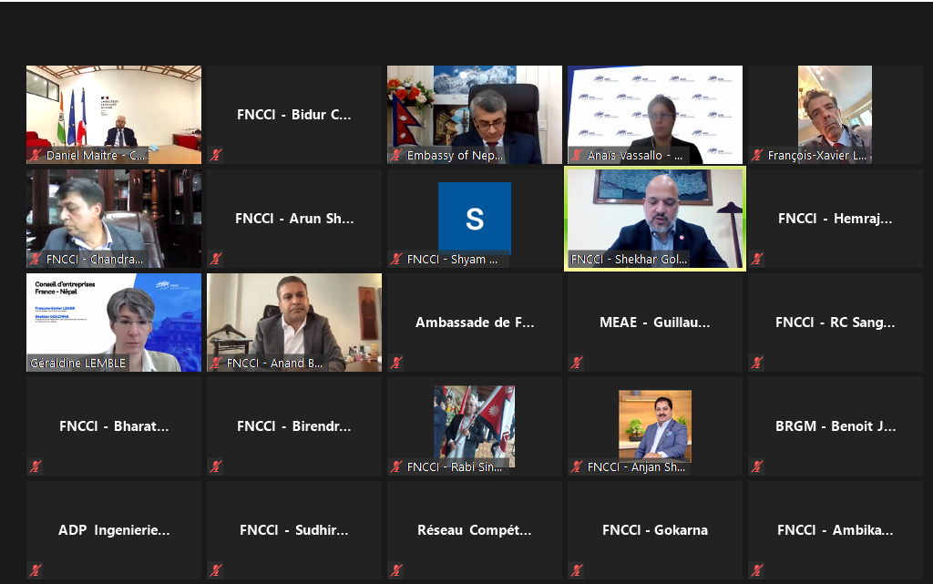 नेपाल फ्रान्स व्यवसायिक मंचको बैठक सम्पन्न