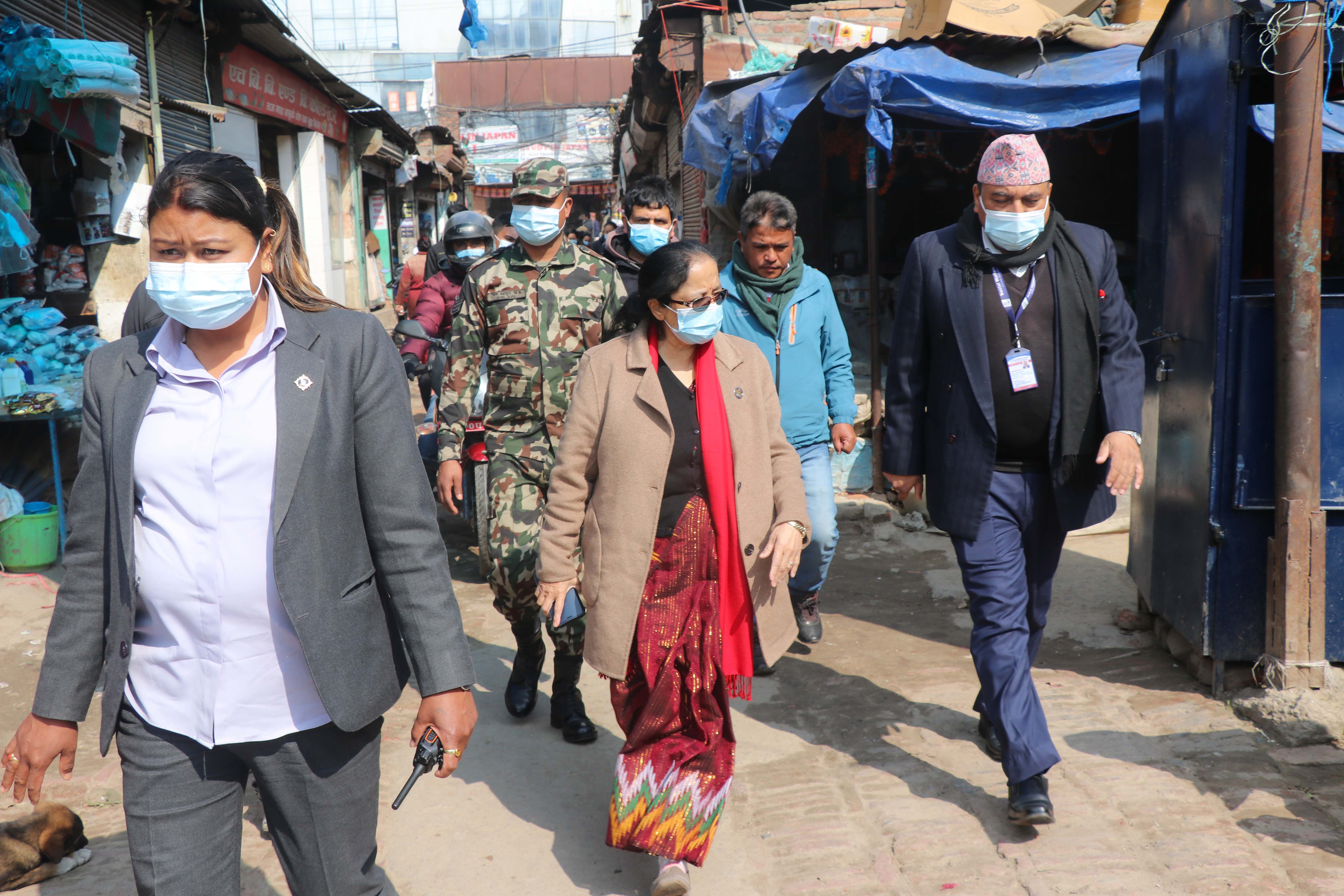 मन्त्री रेग्मीद्वारा भृकुटीमण्डप क्षेत्रको निरिक्षण, भाडा नतिर्नेलाई कारबाही गर्ने चेतावनी