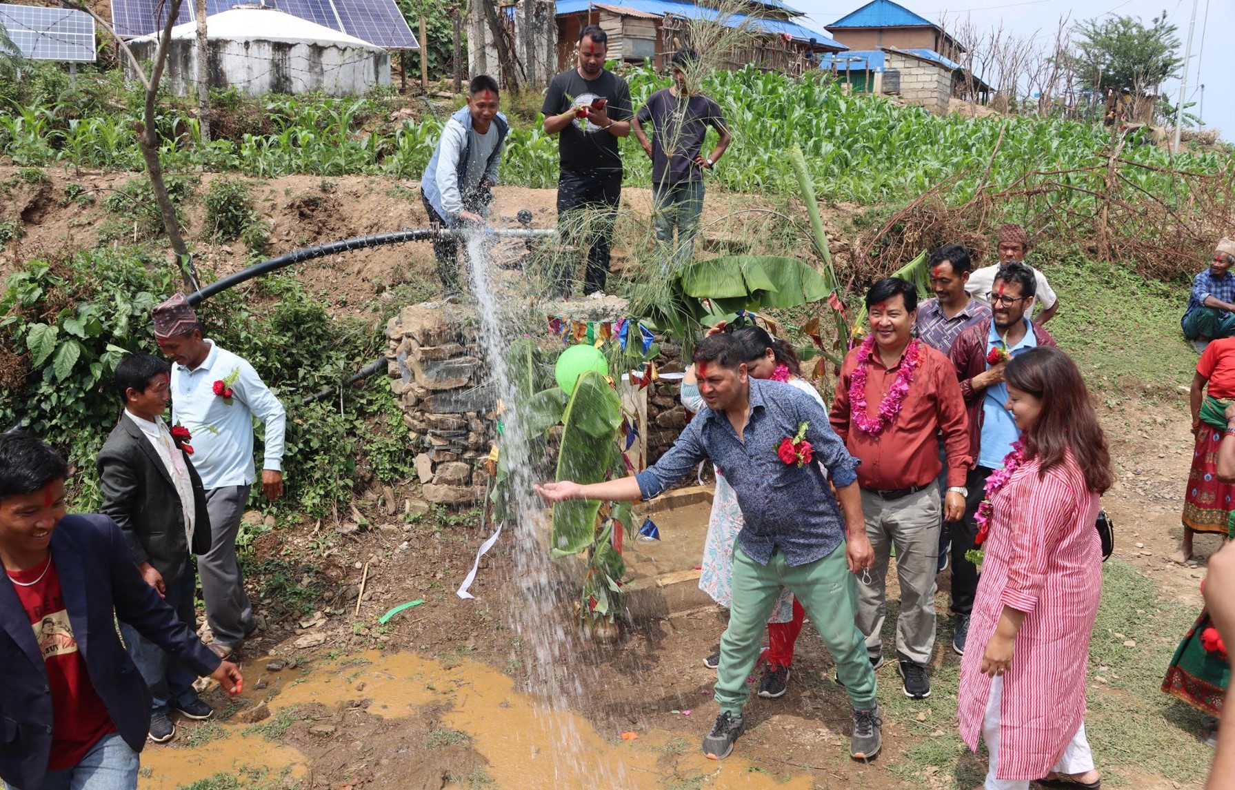 इच्छाकामनाको चेपाङ बस्तीमा ‘एक घर, एक धारा’