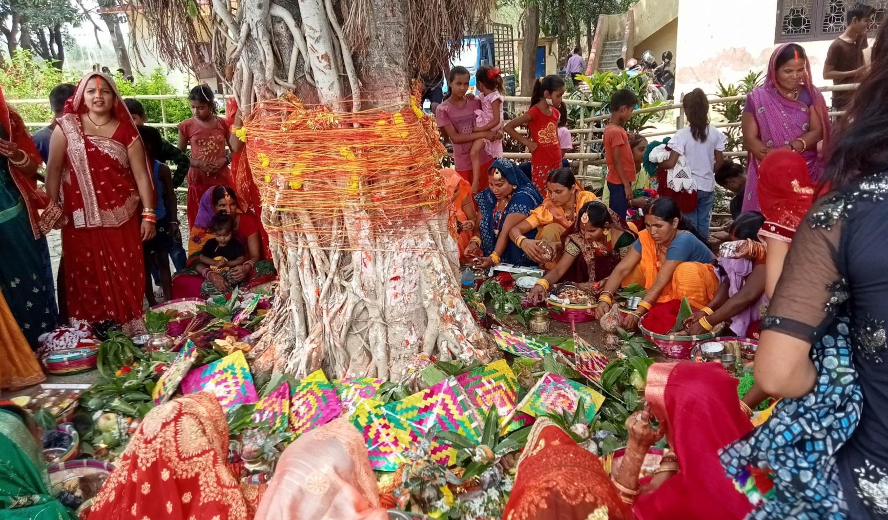 पतिको दीर्घ जीवन र सुस्वास्थ्यको कामना गर्दै मिथिलाञ्चलमा वटसावित्री पर्व मनाइँदै