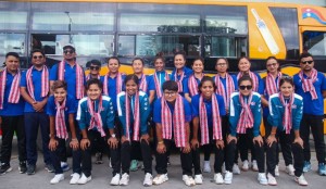 नेपाली महिला क्रिकेट टोली स्वदेश फिर्ता