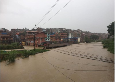 भक्तपुरमा हनुमन्तेको बाढीले डुबान, उच्च सतर्कता अपनाउन आग्रह