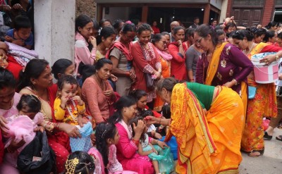 बनेपामा ‘कन्या-पूजा’ को तयारी