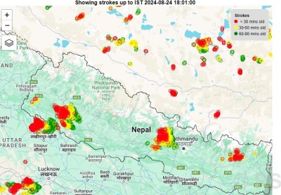 कोशी मधेस, बागमती र सुदूरपश्चिम प्रदेशका केही स्थानमा भारी वर्षा हुने