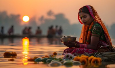 छठ पर्वको मुख्य दिन आज, अस्ताउँदो सूर्यलाई पूजाआराधना गरी अर्घ दिइँदै