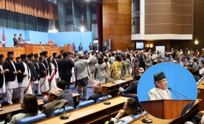 सांसदको विरोध र नाराबाजीबीच प्रधानमन्त्रीलाई विश्वासको मत