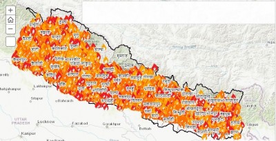 अधिराज्यभर ३१ जिल्लाका ६४ ठाउँमा डढेलो