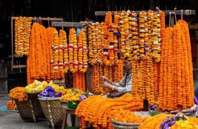 तिहारमा भारतीय सयपत्री फूलको माला आयातमा रोक, गरे कारर्वाही हुने