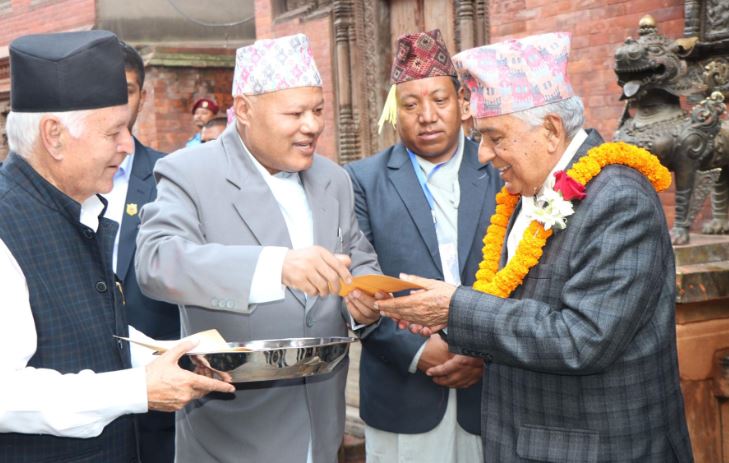 राष्ट्रपतिद्वारा नवदुर्गाको पूजा तथा प्रसाद ग्रहण