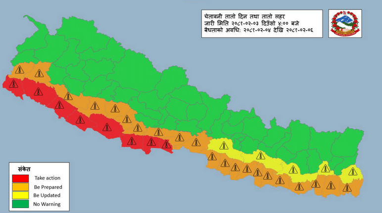 आगामी दुई दिन गर्मी बढ्ने, सावधानी अपनाउन आग्रह