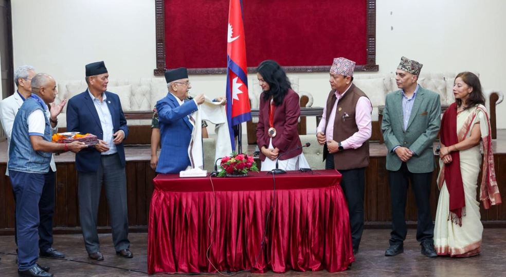 प्रधानमन्त्रीद्वारा पलेशा गोवर्धनलाई सम्मान, ६५ लाख पुरस्कार घोषणा